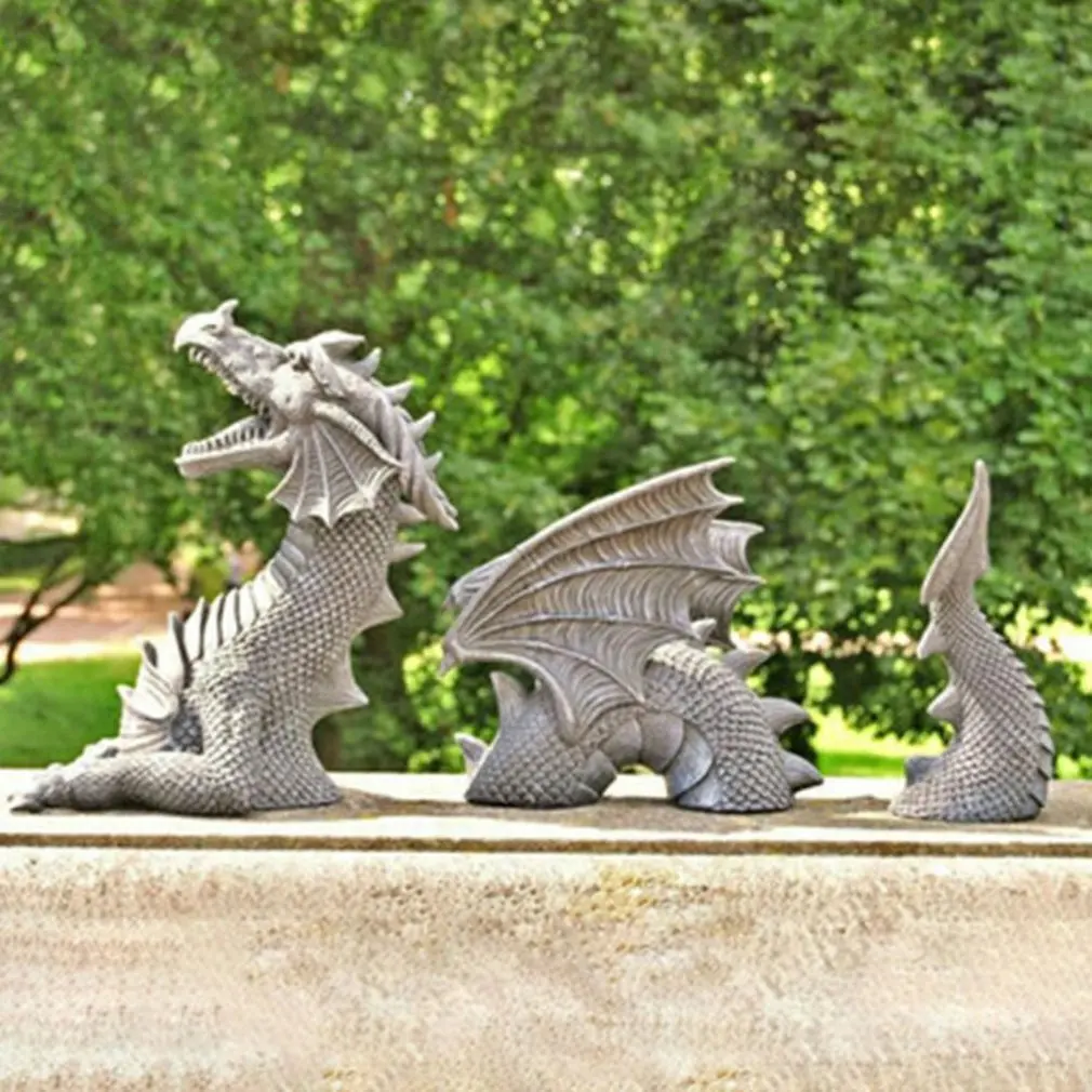 Large Dragon Gothic Garden Décor Statue 14 This Large Dragon Garden Statue Is Sure To Make A Statement In Your Yard. It Is Perfect For Anyone Who Loves Dragons, And It Is Sure To Spruce Up Any Yard. The Statue Is Made Of Durable Materials That Are Weather Resistant, So You Can Rest Assured That It Will Last For Years.