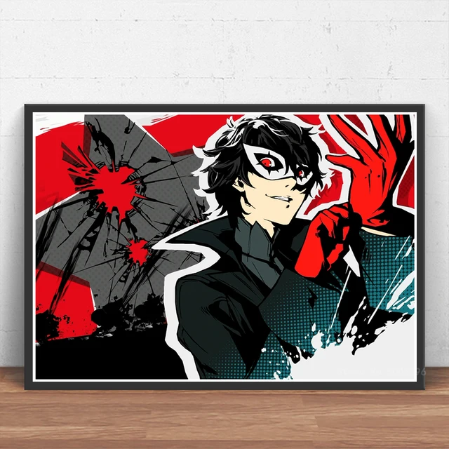 Persona 5 poster de vídeo game anime dos desenhos animados criança pintura  cópias da arte da