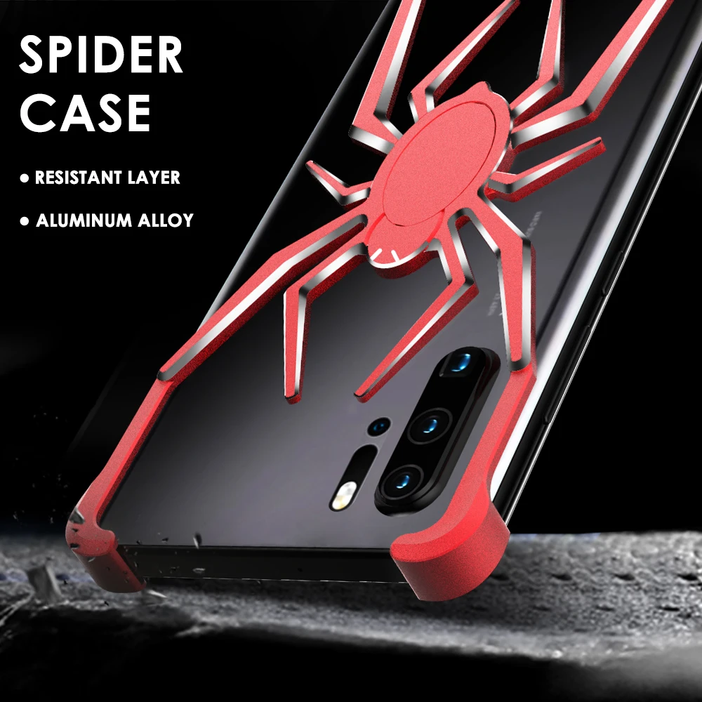 Металлический Чехол R-just Spider для huawei P30 P30 Pro nova 4 e противоударный чехол из алюминиевого сплава для huawei металлический бампер чехол Coque