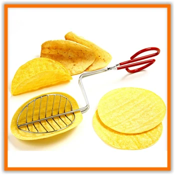 

Stainless steel Mexican corn roll setting clip creative restaurant tableware taco holder pancake rack corn flakes clip tool