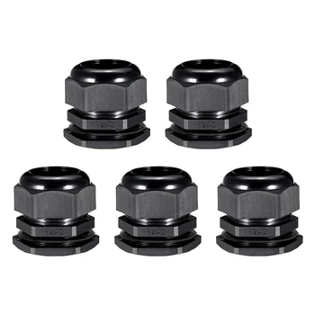 

uxcell 5 Pcs PG42 Cable Gland Waterproof Plastic Joint Adjustable Locknut Black for 32mm-38mm Diameter Cable Wire