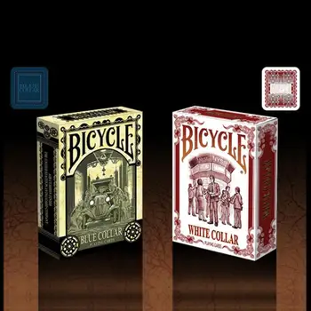 

Bicycle White blue Collar Playing Cards Regular Bicycle Deck Rider Back Card Magic Trick Magic Props