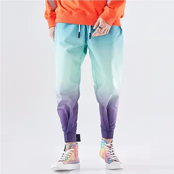 

Hip Hop Streetwear Men's Joggers Pants Fashion Men Casual Cargo Pant Trousers High Street Elastic Waist Harem Pant Men