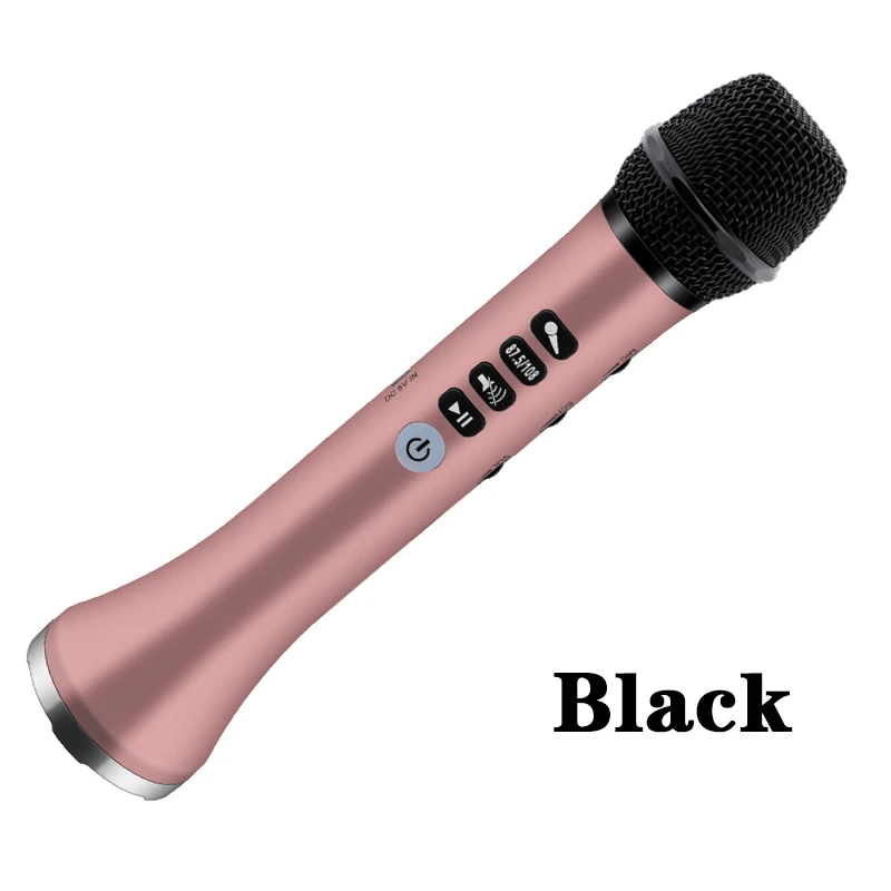 Pink Микрофон 15 Вт Bluetooth Динамик Беспроводной караоке 2-в-1 Ручной микрофон петь Запись Портативный КТВ плеер для iOS/Android - Цвет: Pink