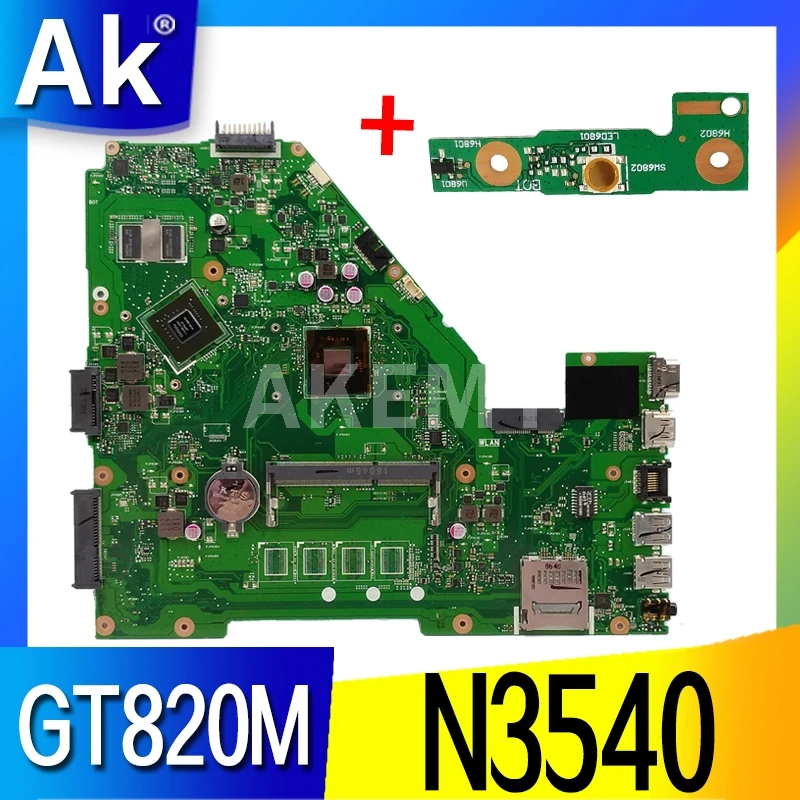 AK N3540 CPU X550MJ GT820M 2 Гб материнская плата X550MD REV 0 для ASUS X550M X552M Y582M 100% тест Ok |