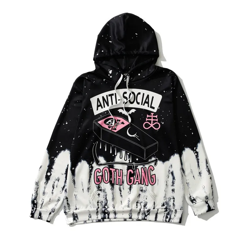 HIAWATHA Digital Printed 3D Hoodies Autumn Winter Harajuku Long Sleeve Hooded Sweatshirt Women Loose Skull Hoody WY1430