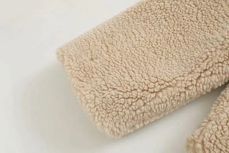 remarkable  new women autumn winter solid color warm fleece coat female long sleeve pockets single breasted jac