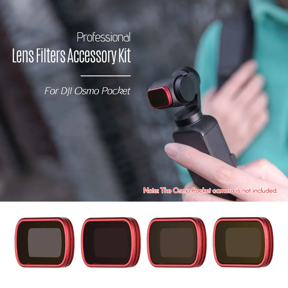 

PGYTECH 4PCS ND/PL Mixed Lens Filters Accessory Kit w/ Storage Case Magnetic for DJI Osmo Pocket Gimbal Camera Shooting