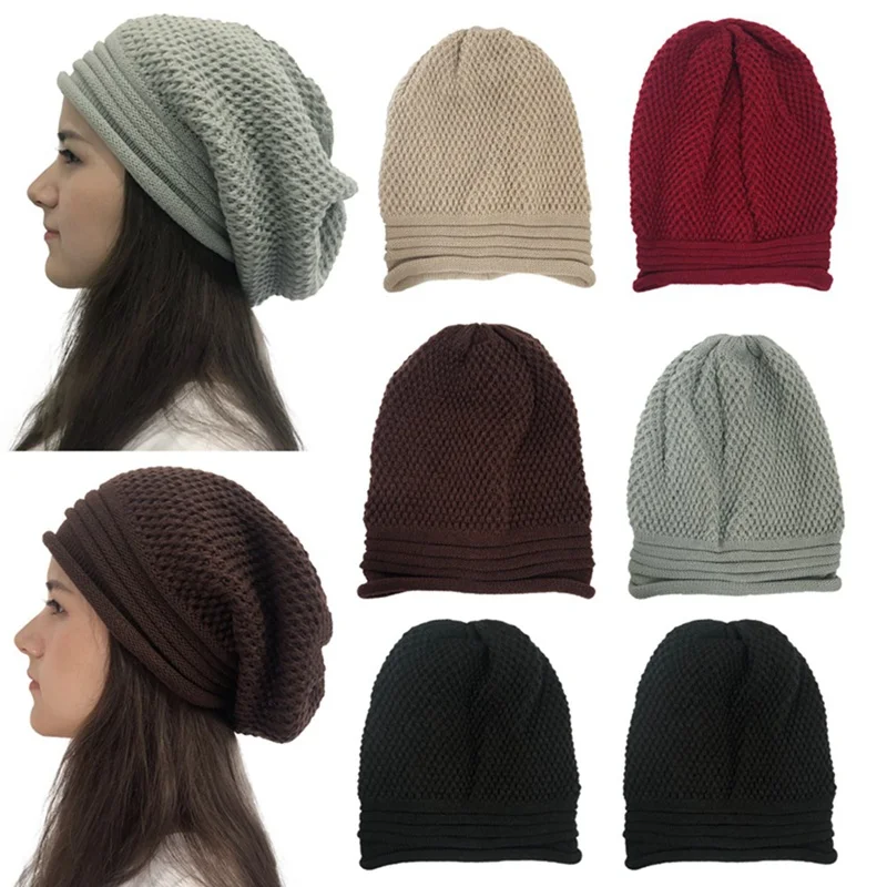 Вязаная шапка зимние шапки для мужчин и женщин Skullies Beanies маска полосатая шапка Gorros Bonnet теплая мешковатая мягкая плотная шапка шапки