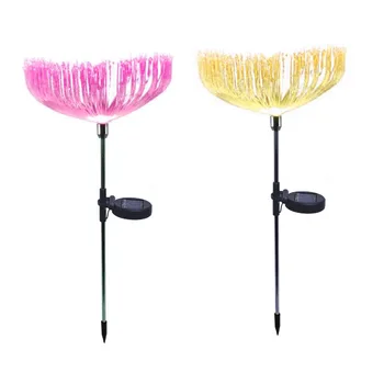 

Multi-Colored Solar Stake Light Outdoor Decorative Ip65 Waterproof Fiber Optic Solar Lighting 2 Pack Solar Garden Light