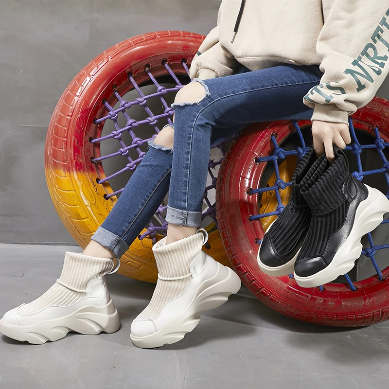Новые однотонные носки; mujeres zapatillas; ; zapatos femeninos moda mujer Zapatillas plataforma; zapatos para las