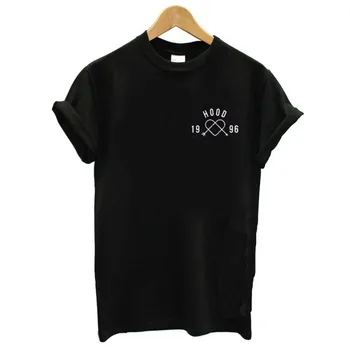 

Hood 1996 Letter Print T Shirt Women Short Sleeve O Neck Loose Tshirt 2020 Summer Fashion Women Tee Shirt Tops