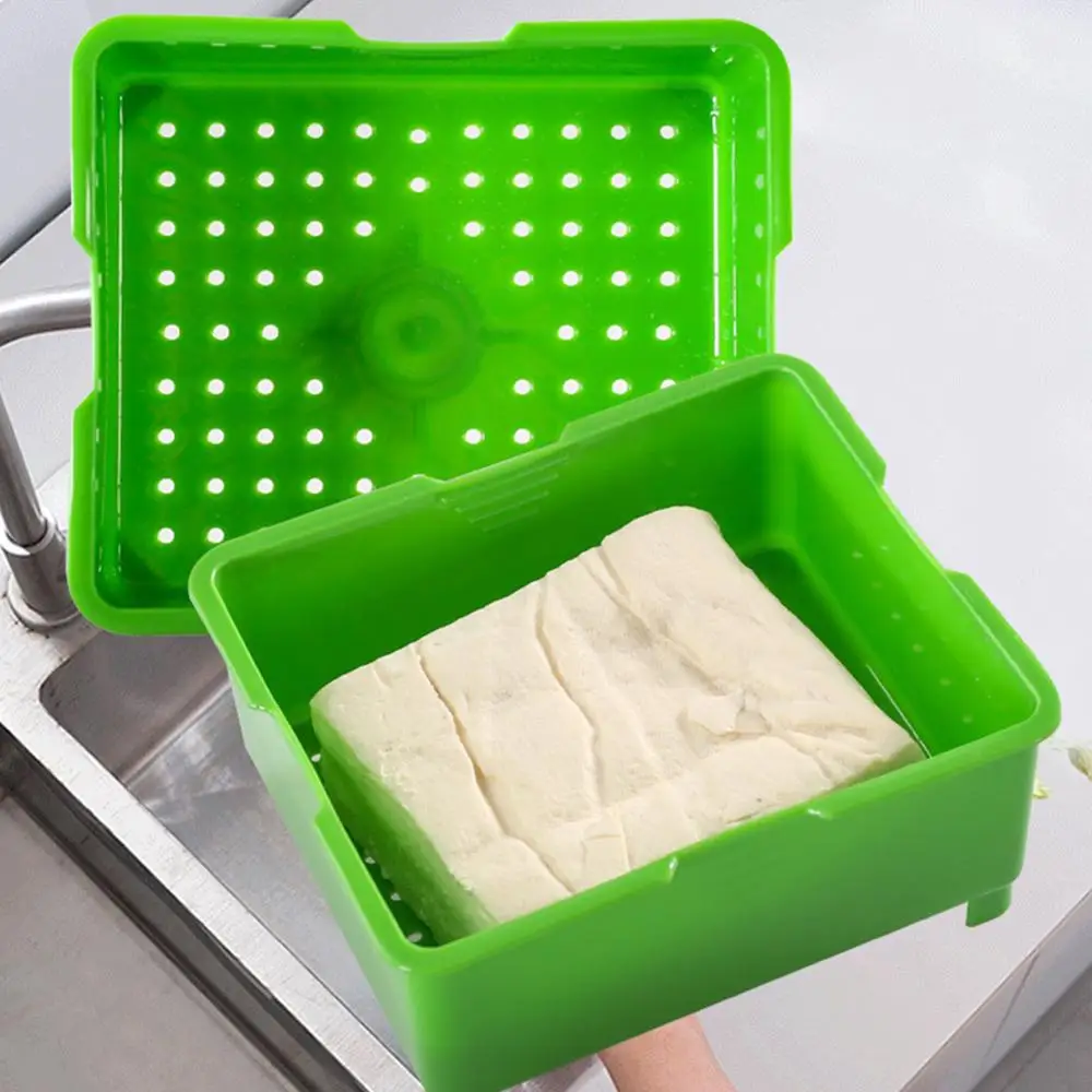 

Kitchen Drainer Box Fresh-Keeping Box Refrigerator Vegetable Tofu Drain Crisper Kitchen Storage Containers With Lid