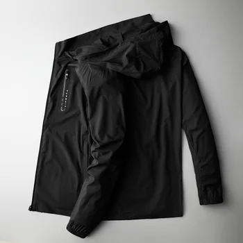 

Big Size Youth Men Autumn Thin Section Breathable Coat Plus Fat plus Size Loose Leisure Top