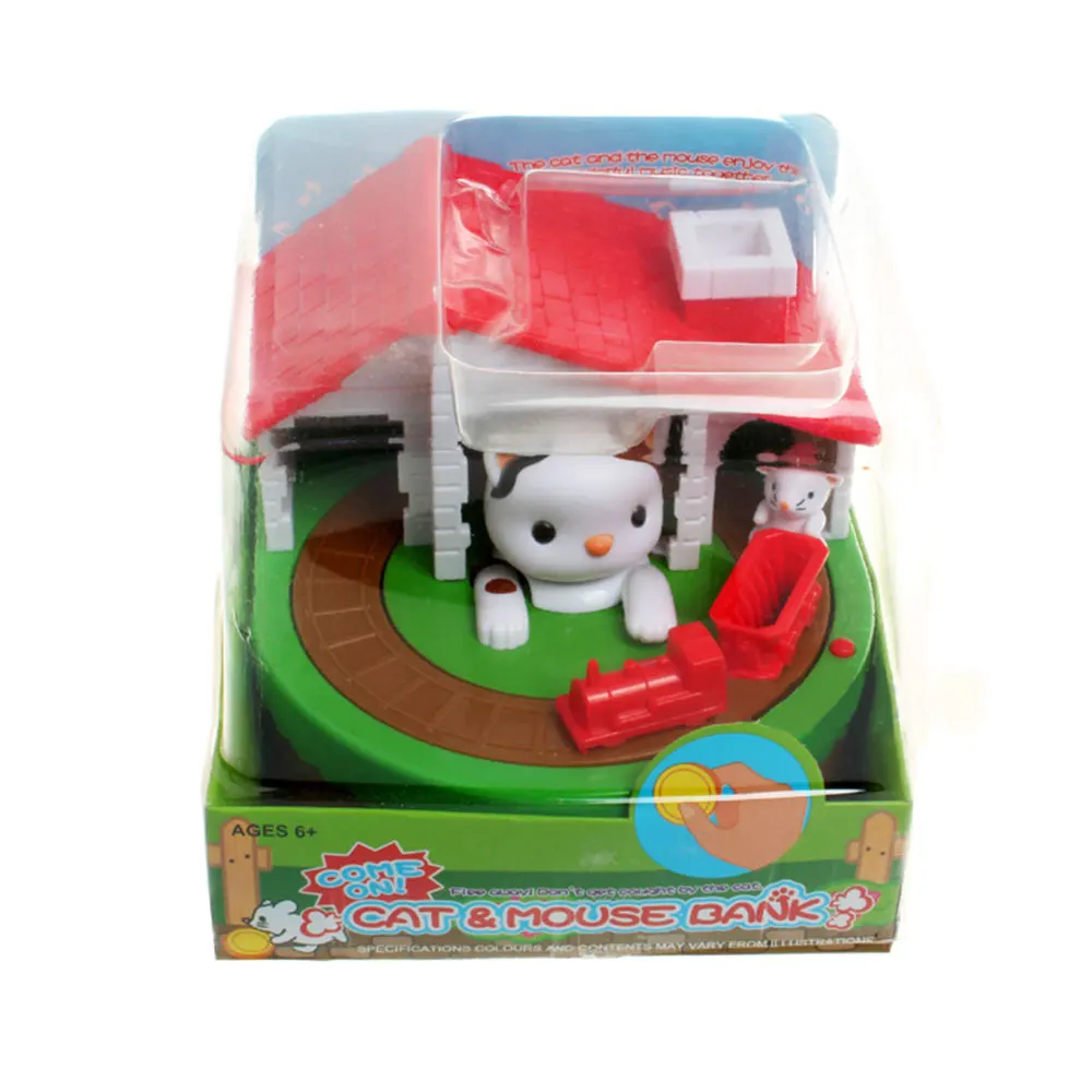 

Stealing Coin Cat Mouse Coins Penny Cents Piggy Bank Saving Box Money Box Kid