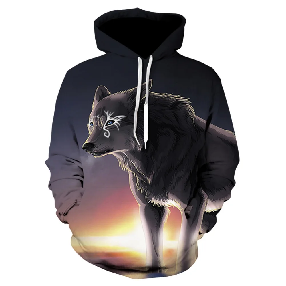 

3D Print Sweatshirt Hoodies Men and Women New Style Digital Printed animal wolf Hooded Hoodie Hip Hop Funny Autumn Sweatshirt