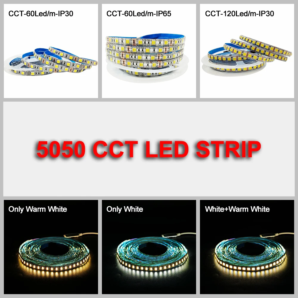 Tira LED 12V 5050 60 chip/m IP20 14.4 W/m RGB+4000K