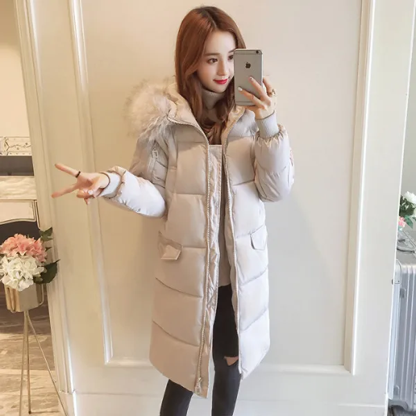 

2019 Winter down Jacket Cotton-padded Clothes Thick Coat Women's Winter down Coat Cotton-padded Jacket Korean-style CHIC Medium-