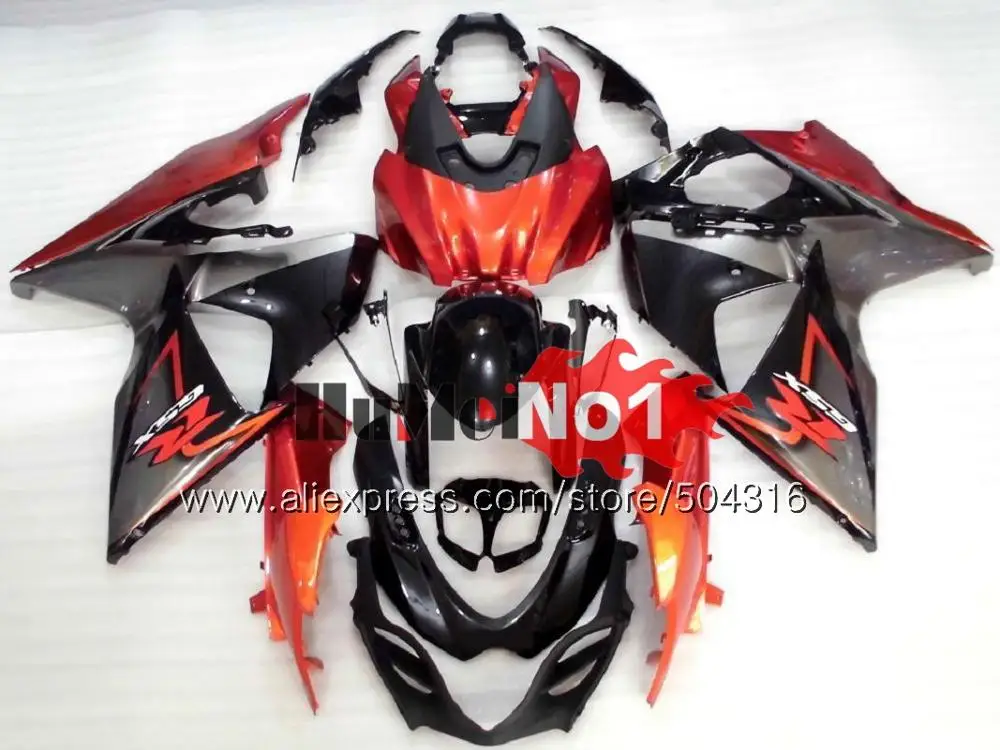 No. 24 Orange Инъекции для SUZUKI GSX-R1000 GSXR 1000 K9 23MC. 1 синий GSXR1000 2009 2010 2011 2012 2013 09, 10, 11, 12, 13 лет, 16 обтекатель oem - Цвет: No. 24 Orange
