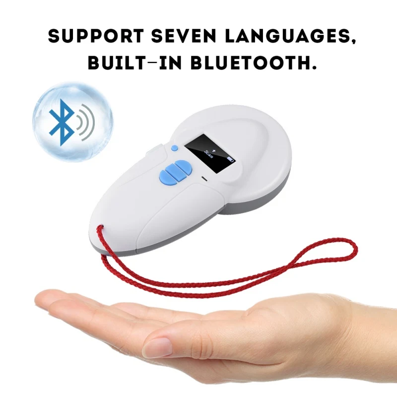 

USB Dog Microchip Reader Bluetooth Chip Handheld Rfid Chip For Scanner Product FDX-A FDX-B EM4102 HDX I Support Seven Languages