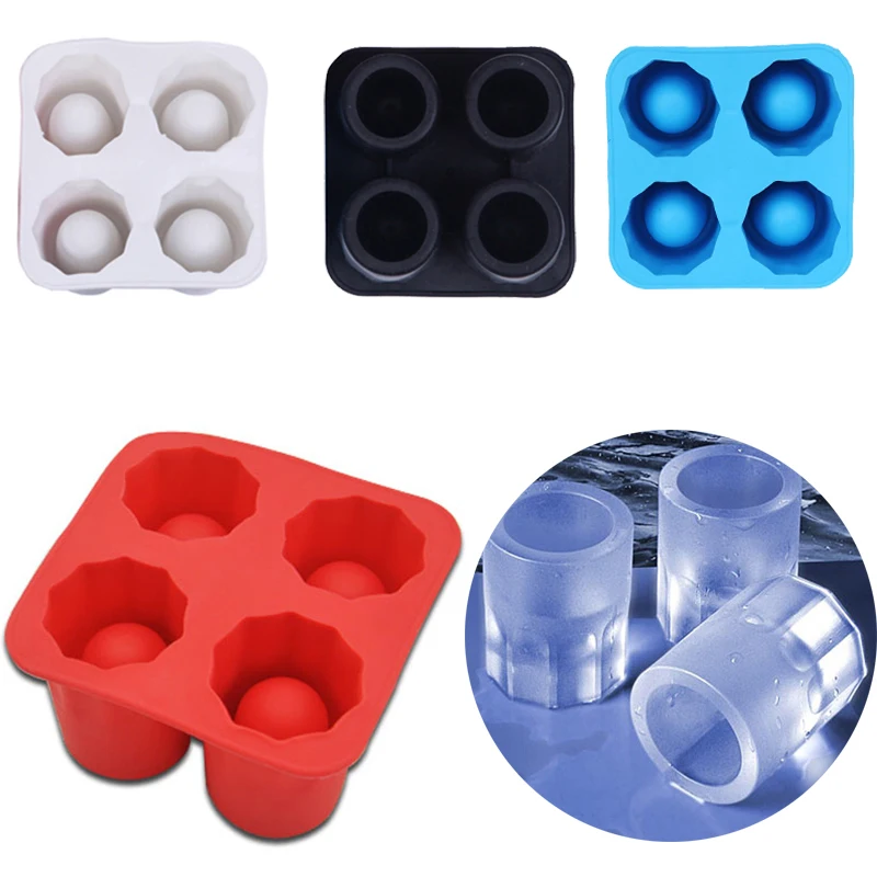 4 ячейки алмаз форма ледяного шара Силиконовый поднос кубика льда шарик виски чайник формы для крема формы шоколадная форма для вечерние бар