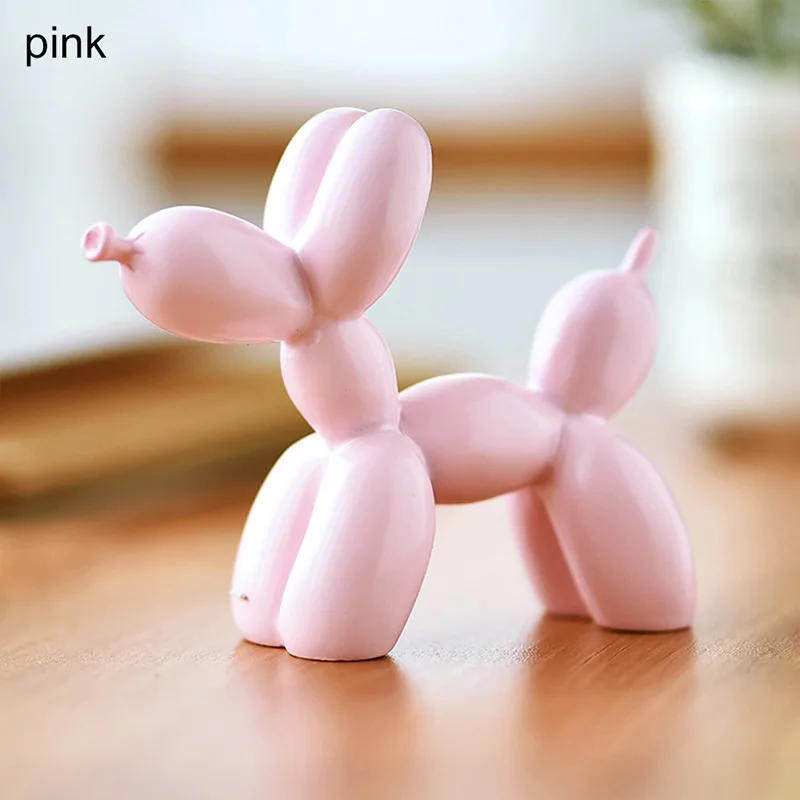 9*3.5*7.5cm Mini Resin Crafts Sculpture Gift Cute Balloon Dog Party Accessories Home Desktop Ornament Cake Dessert Decoration