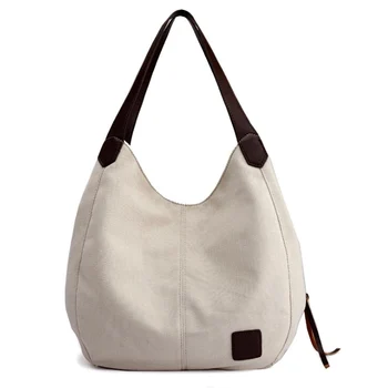 

Women Shoulder Bags Tote Bag Canvas Casual Vintage Shopping Bag Reusable Large Capacity School Bag Handbags Travel Storage