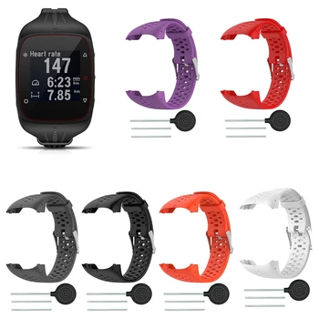 

Watch Strap Universal Pin Buckled Adjustable Silicone Wristwatch Bands Replacement Accessories With Tool For Polar M400 M430