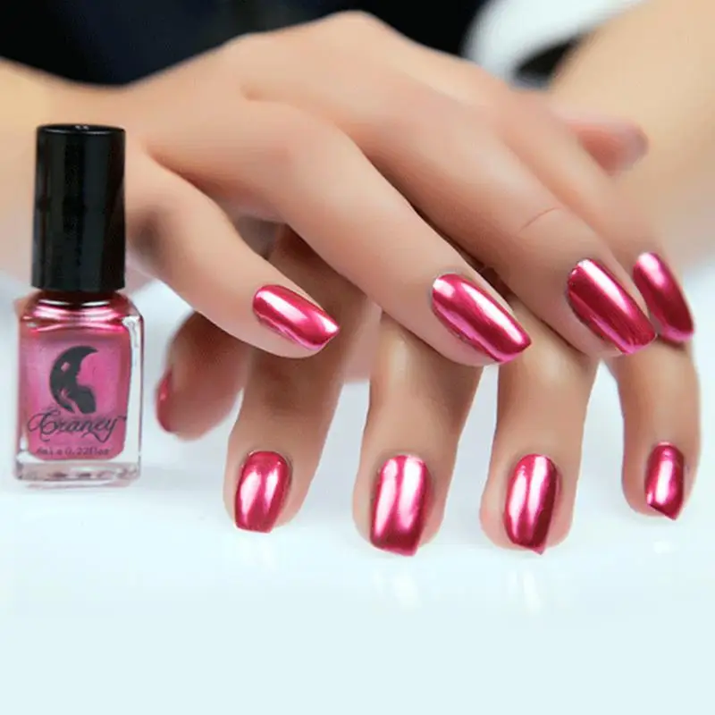 11 6MLMode Spiegel Nagellak Zilver Transparant Paars Rose Goud Kleur Langdurige Nagellak Meisje Leuke инструмент для украшения ногтей - Цвет: 11
