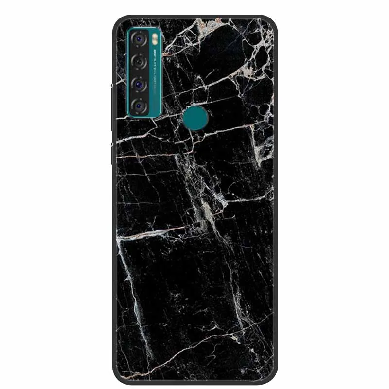 Soft TPU Silicone Phone Cover with Artistic Paint Design - Compatible with TCL 20 Series