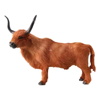 

12" Simulation Animal Cattle Fashion Showcase Ornaments Photography Props Holiday Gift Fur Action Figure Toy BOX 31CM X184