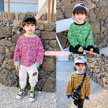 

Boys T-shirts Children 2020 Spring and Autumn Version of the Base Shirt Boy Spring New Baby Western Style Shirt of the Tide