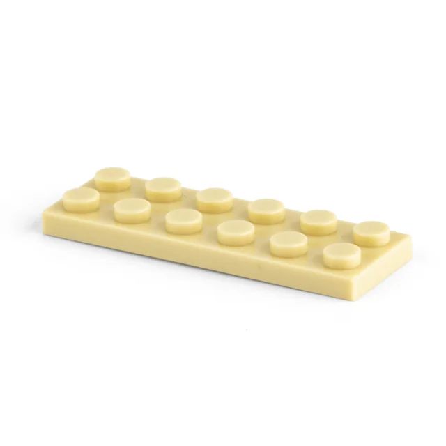 20pcs Bulk Small Particle 3795 MOC Building Block 2x6 Plate Low Brick Flat Accessories Building Block Castle Toys Apricot yellow