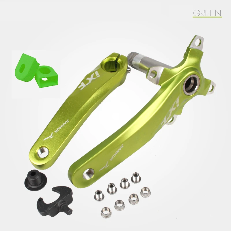 Crank-Green Кривошип для горного велосипеда 104BCD, рукоятка кривошипа 170, запчасти для дорожного велосипеда, широкие колеса, запчасти для горного велосипеда, аксессуары - Цвет: Crank-Green