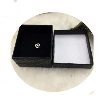 Новинка 1 шт. квадратная шкатулка для ювелирных изделий обручальное кольцо для серег ожерелье браслет Подарочная коробка-дисплей держатель черный белый темно-синий