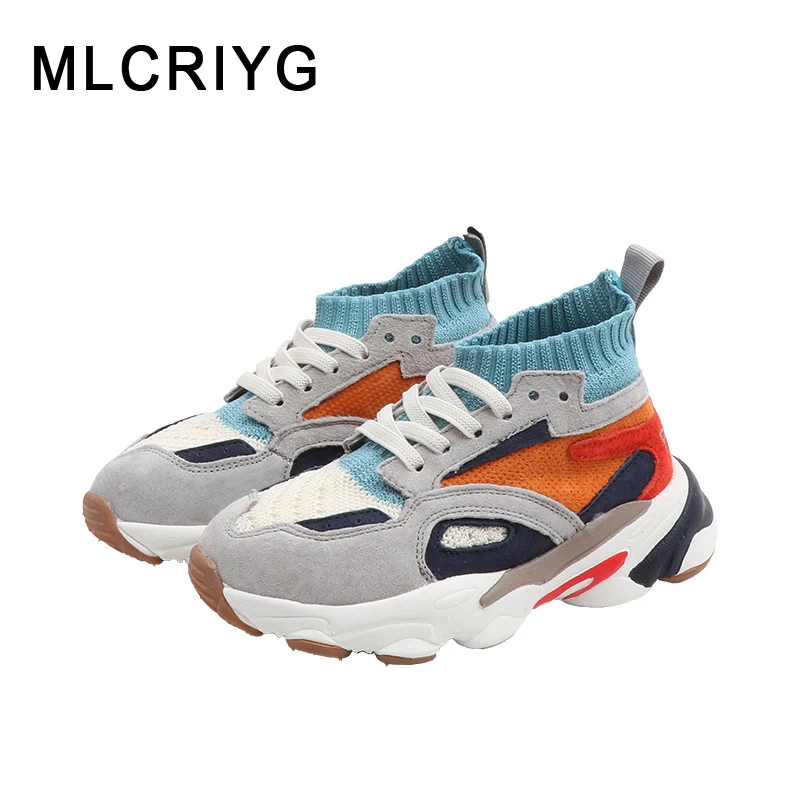 

Kids High Sport Sneakers Baby Girls Slip On Casual Sneakers Boys Brand Sock Shoes Children Mesh Sneakers Trainers 2020 Spring