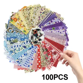 

100PCS Small Floral Cloth Head Machine Cutting Multi-function Handmade Patchwork Cloth Crafts DIY Floral Plain Cloth Universal