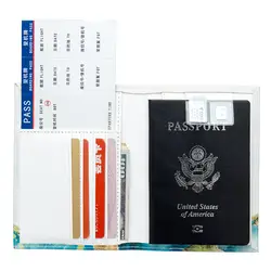 Деловой женский бумажник для путешествий, Обложка для паспорта, держатель для кредитных карт, ПУ кошелек для карт, держатель для карт