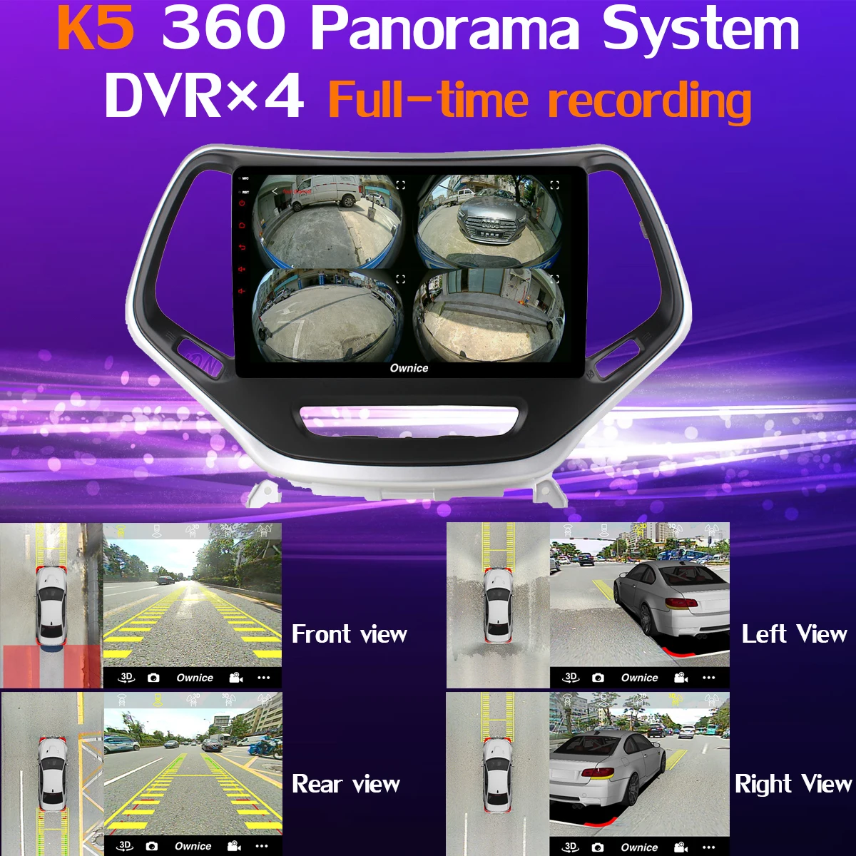 Cheap 360°Panoramic 4×Camera 8Core 4+64G Android 9.0 Car Multimedia Radio For Jeep Cherokee 2014-2019 GPS Navigation SPDIF DSP CarPlay 5