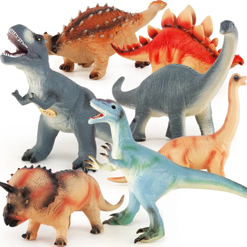 

Hot Selling Large Size Electric Dinosaur Model Toy Children Replica T-REX Triceratops Sound Making Feeding Cotton Model