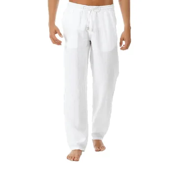 

Casual Men's Boy Cotton Trouser Summer New Style Simple And Fashionable Pure And Linen Pants