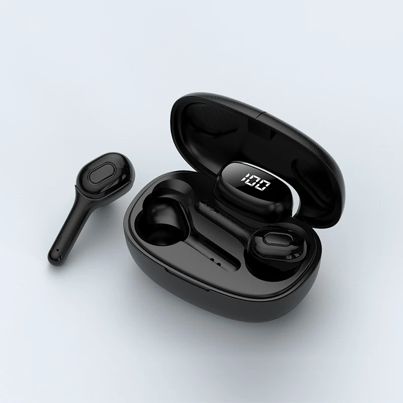 Водонепроницаемые наушники, Bluetooth наушники, беспроводные наушники TWS, наушники 5,0 Bleutooth, Спортивная гарнитура для мобильных телефонов с микрофоном - Цвет: black earphone