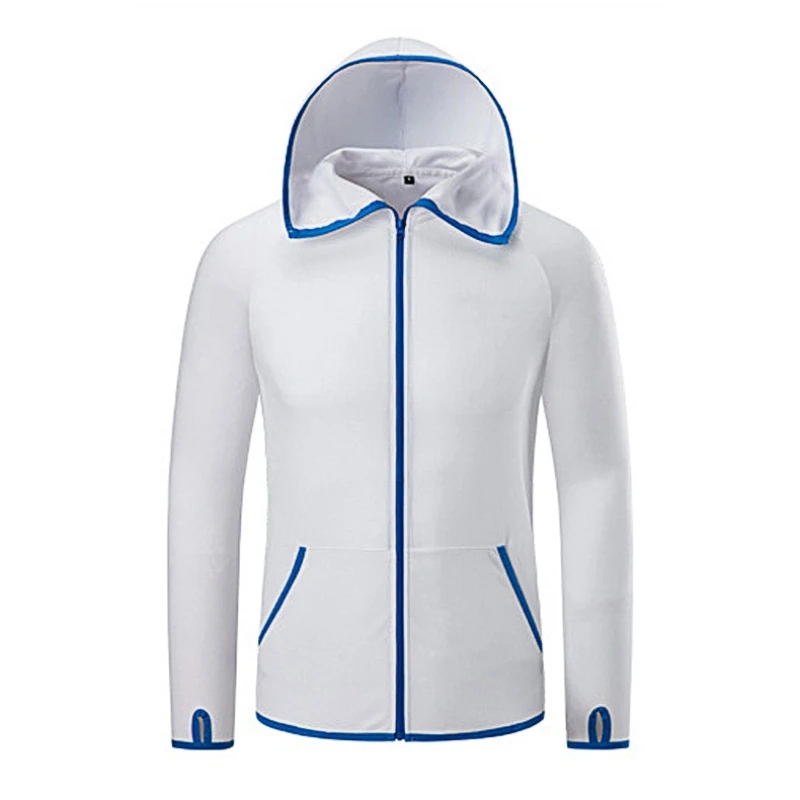 Мужская и женская одежда для рыбалки, пальто, водонепроницаемое противообрастающее покрытие, быстросохнущие куртки с капюшоном для кемпинга и пешего туризма, спортивная одежда - Цвет: Белый