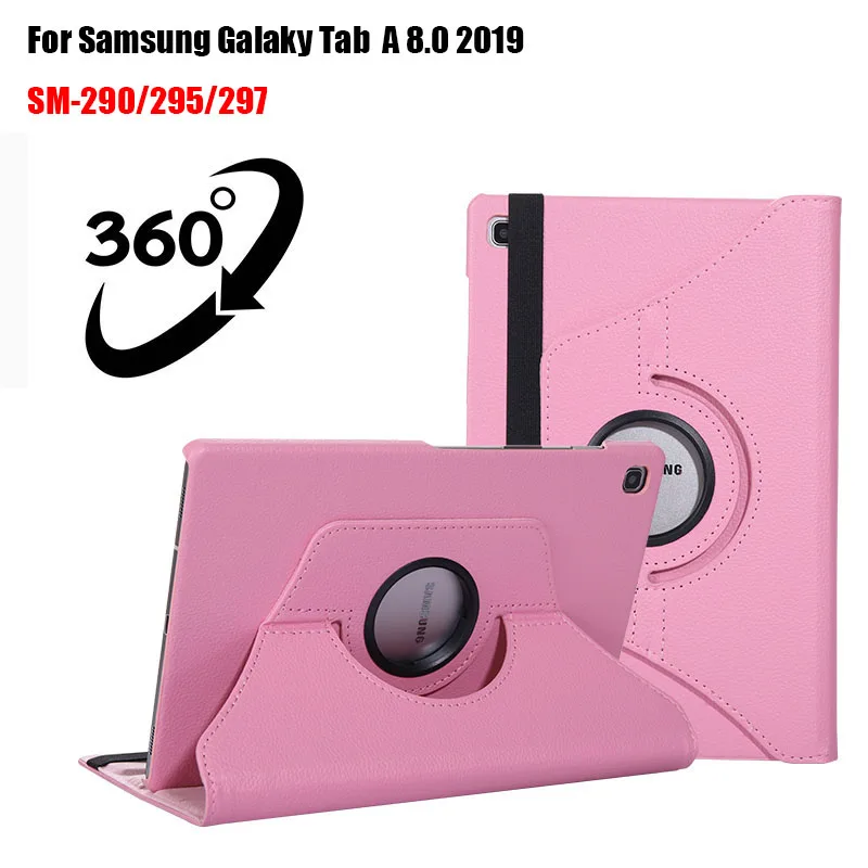 Вращающийся на 360 градусов чехол из искусственной кожи для Samsung Galaxy Tab A 8 0 2019 T290 T295