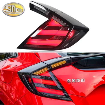 

Rear Fog Lamp + Brake Light + Reverse + Dynamic Turn Signal 2PCS Car LED Tail Light Taillight For Honda Civic Type R Hatchback