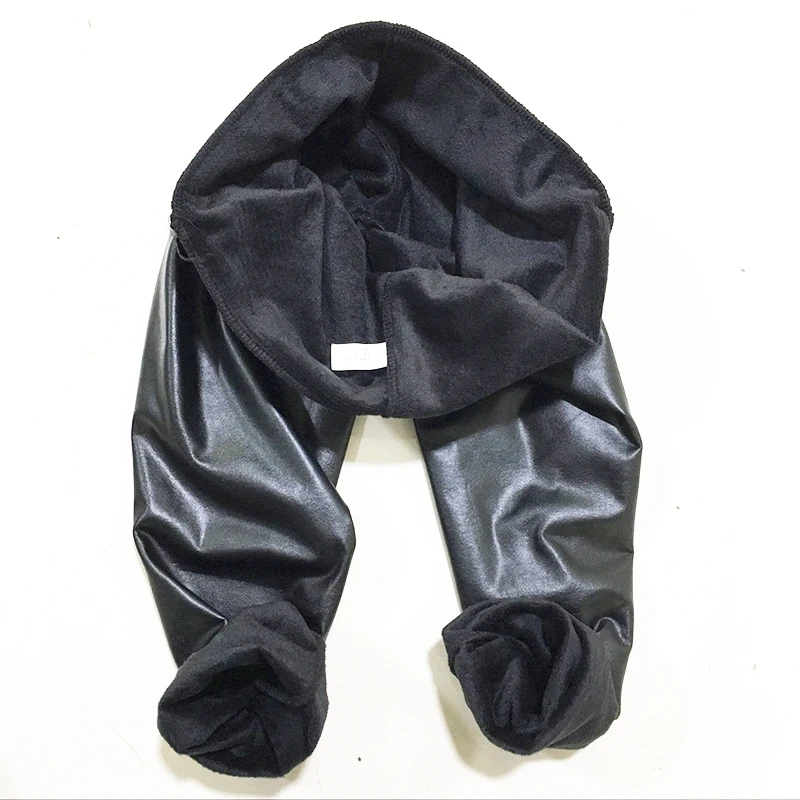 Новые зимние леггинсы, теплые леггинсы, утолщенные сексуальные черные кожаные штаны с высокой талией размера плюс, бархатные однотонные леггинсы из искусственной кожи