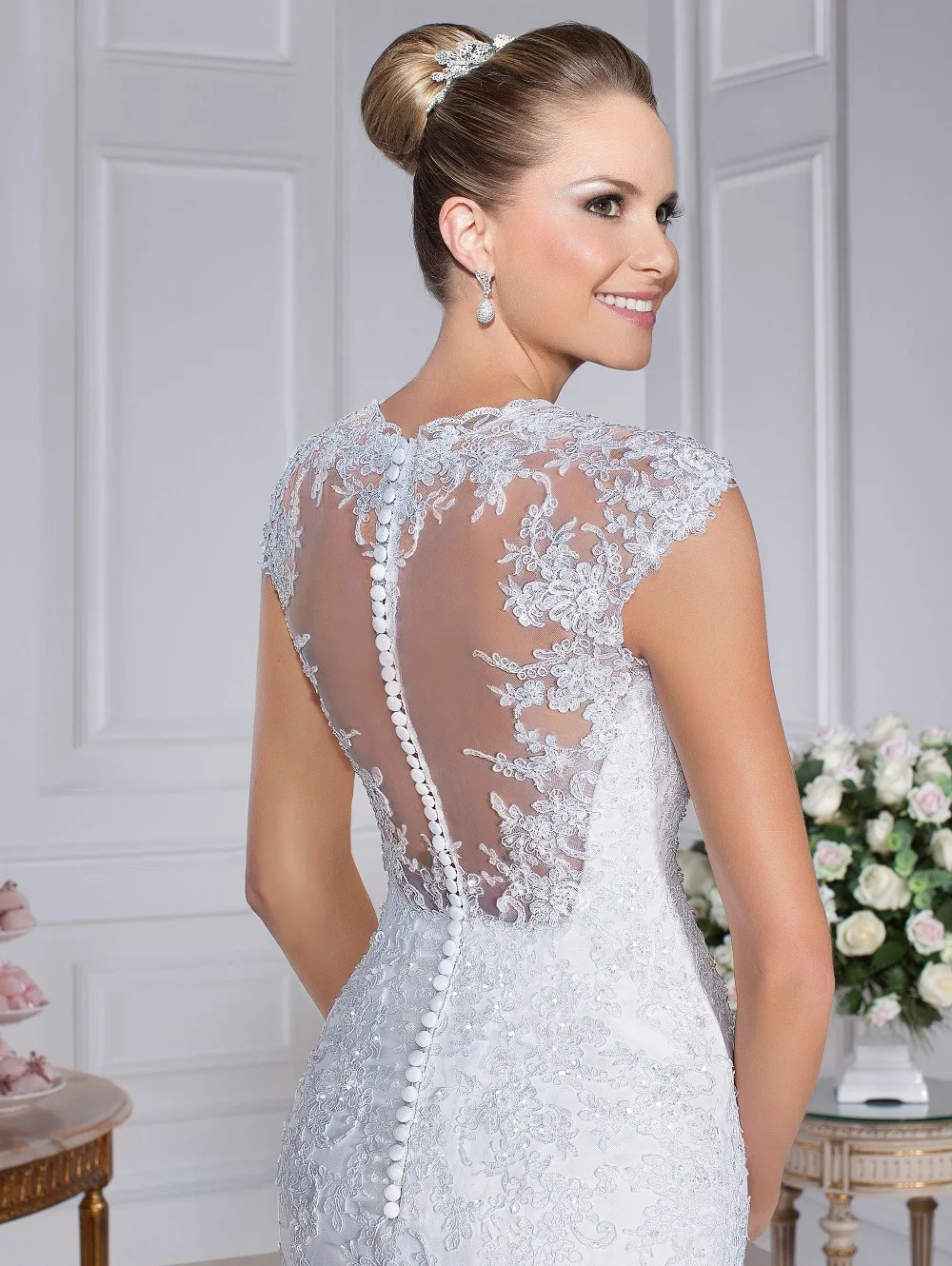Под заказ vestido de noiva renda винтажное милое кружевное платье с аппликацией модное свадебное платье Casamento платья для матери невесты
