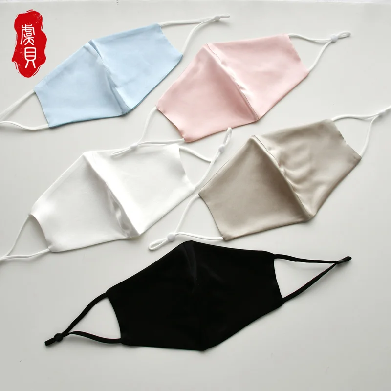 Face mask high class natural silk for women or child real silk anti-sunburn washable light soft comfortable mascarillas