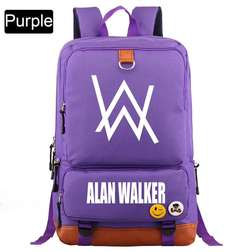 Музыка DJ Fade Alan Walker письмо мальчик девочка Книга школьная сумка женский рюкзак подростковые школьные сумки мужские Студенческие Лоскутные рюкзаки - Цвет: D42 -16