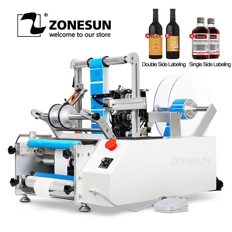 Автоматическая Этикетировочная машина ZONESUN LT190 для круглых стеклянных и жестяных
